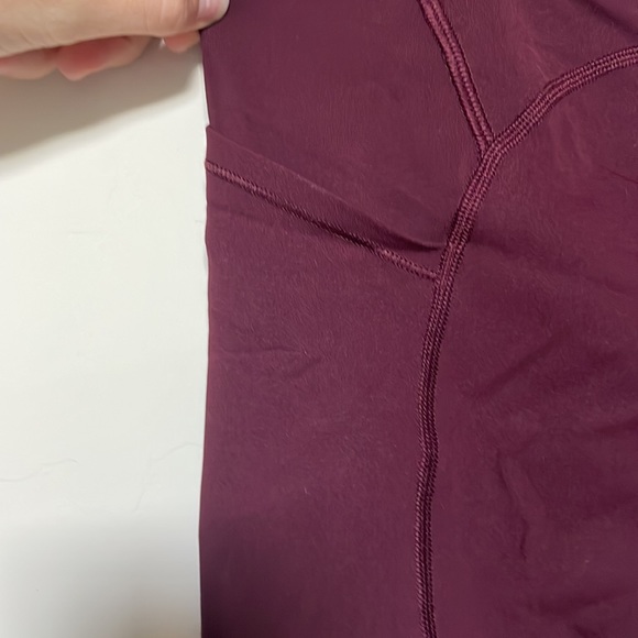 maroon lulu lemon leggings with pockets - Picture 4 of 5